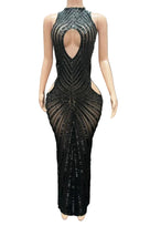 Jessica Bara Tarasie Crystal Cut Out Gown