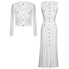 Jessica Bara Azumi Cardigan Top and Maxi Dress Two Piece Set