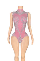 Jessica Bara Valena Crystal High Neck Romper