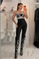 Jessica Bara Fansel Crystal Halter Bra Top
