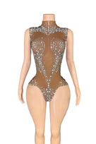 Jessica Bara Valena Crystal High Neck Romper