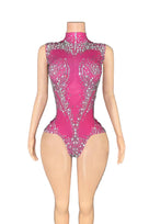 Jessica Bara Valena Crystal High Neck Romper