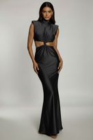 Jessica Bara Mariette High Neck Cut Out Maxi Dress