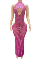 Jessica Bara Tarasie Crystal Cut Out Gown