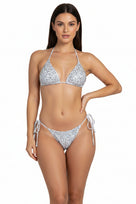 Jessica Bara Seda Crystal Halter Bra Top and Bikini Bottom Set