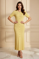 Jessica Bara Zarave Knit Maxi Dress