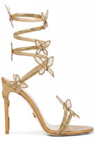 Jessica Bara Riri Crystal Butterfly Wrap Around Sandal Heel