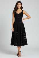 Jessica Bara Amakie Pointelle Flare Maxi Dress