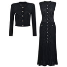 Jessica Bara Azumi Cardigan Top and Maxi Dress Two Piece Set