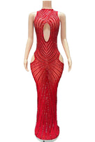 Jessica Bara Tarasie Crystal Cut Out Gown