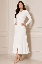 Jessica Bara Sesie Long Sleeve Knit Maxi Dress
