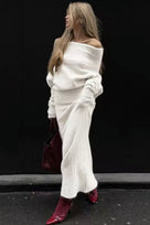 Jessica Bara Sossy Knit Top and Maxi Skirt Two Piece Set