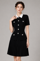 Jessica Bara Zumer 2 Collared Long Sleeve Mini Dress