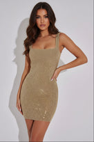 Jessica Bara Mekazie Metallic Mini Dress