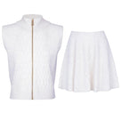 Jessica Bara Asmea Zipped Up Top and Mini Skirt Two Piece Set