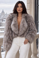 Jessica Bara Caprian Fur Coat