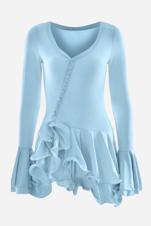 Jessica Bara Taylor Ruffle Long Sleeve Mini Dress JESSICA BARA Jessica Bara Taylor Ruffle Long Sleeve Mini Dress JESSICA BARA