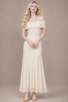 Jessica Bara Eava Off The Shoulder Knit Maxi Dress