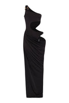 Jessica Bara Nia Asymmetric Cut-Out Maxi Dress