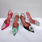 Jessica Bara Yamie Crystal Pointed Sandal Heel