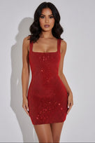 Jessica Bara Mekazie Metallic Mini Dress
