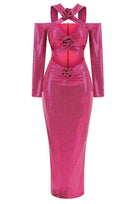 Jessica Bara Warika Cut Out Sequin Maxi Dress