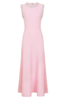 Jessica Bara Reza 2 Pearl Beaded Maxi Dress