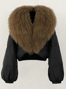 Jessica Bara Beria Fur Puffer Jacket