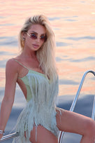Jessica Bara Hasier Fringe Mini Dress