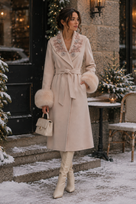 Jessica Bara Ambresian Crystal Flower Long Coat