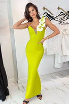 Jessica Bara Orchid Flower Bodycon Gown