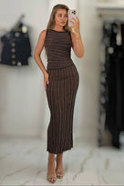 Jessica Bara Varosh Top and Maxi Skirt Set