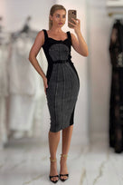Jessica Bara Gerry Denim Midi Dress