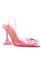 Jessica Bara Sandra Rhinestone Pointed Clear Heel