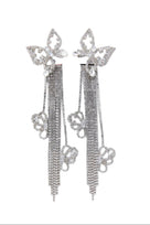 Jessica Bara Betty Butterly Crystal Fringe Earrings