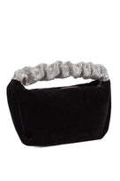 Jessica Bara Sasha Velvet Rhinestone Strap Clutch