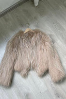Jessica Bara Malia Fur Long Sleeve Jacket
