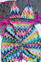 Jessica Bara Aurelia Printed Bikini Three Piece Set