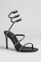 Jessica Bara Fusha Crystal Wrap Around Sandal Heel