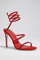 Jessica Bara Fusha Crystal Wrap Around Sandal Heel