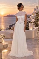 Jessica Bara Aileena Corset High Neck Gown