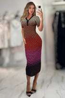 Jessica Bara Ampi Striped Maxi Dress