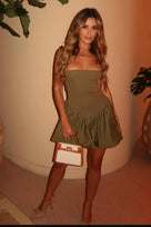 Jessica Bara Andera Flare Mini Dress