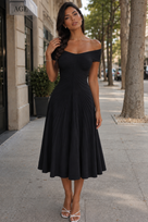 Jessica Bara Ansie Off The Shoulder Midi Dress