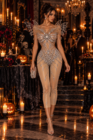 Jessica Bara Antorali Crystal Butterfly Jumpsuit
