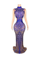 Jessica Bara Anya Sequin High Neck Gown
