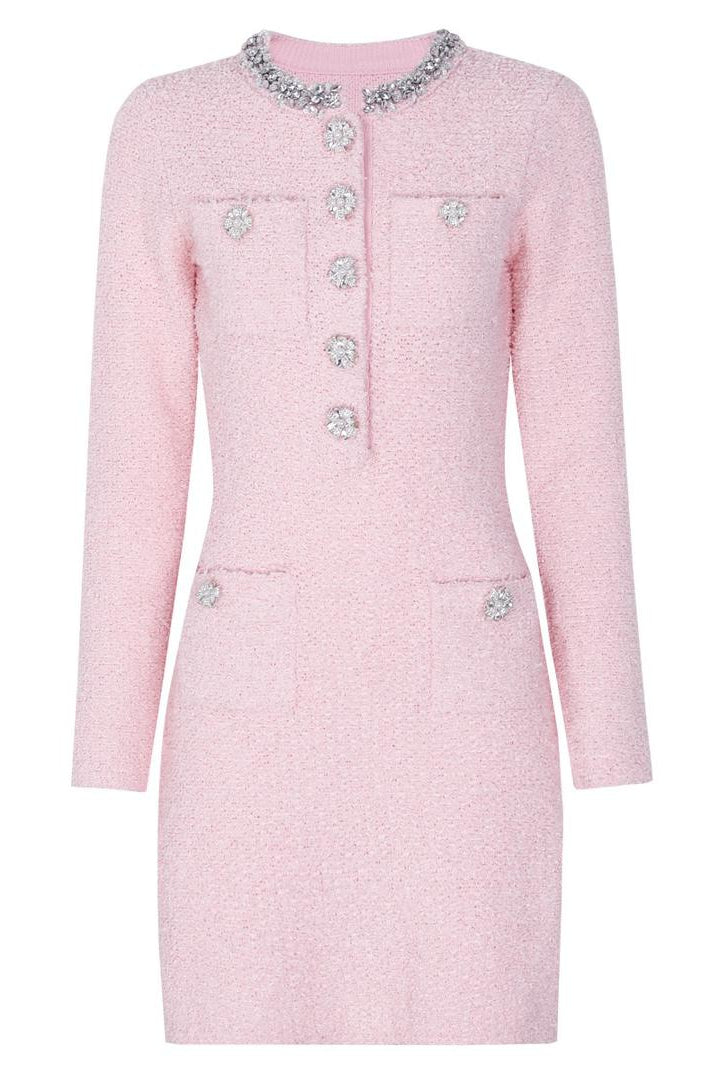 Jessica Bara Aprizena Long Sleeve Tweed Mini Dress Jessica Bara Aprizena Long Sleeve Tweed Mini Dress