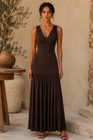 Jessica Bara Arlette Knit Maxi Dress
