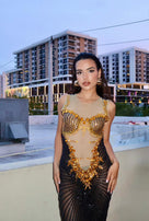 Jessica Bara Ashira Crystal Gown