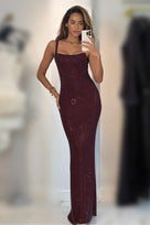 Jessica Bara Felia Long Version Crystal Backless Gown